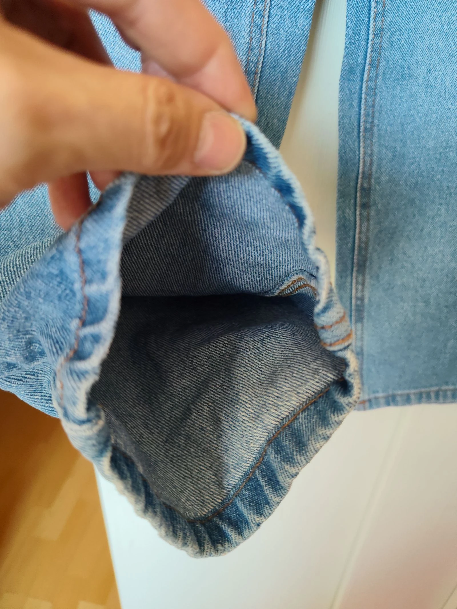 Calça jeans feminina reta solta Lefties Tamanho M/38 – photo 10